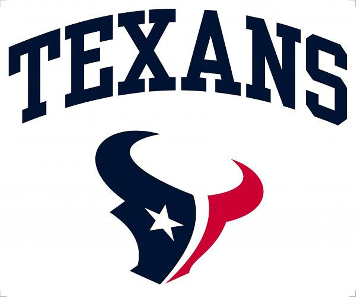 Houston Texans 8 Inch Arched Decal Sticker, Flat Vinyl Reusable Repositionable Auto Football