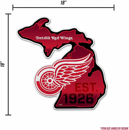 Detroit Red Wings 18" State Shape Pennant Soft Felt