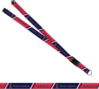 Los Angeles Angels Lanyard Keychain Double Sided Breakaway Safety Design Adult 18 Inch