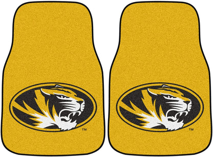 University of Missouri Tigers Front Floor Mats, Carpet Car Set, 18x27 Inch, Nylon, Set of 2