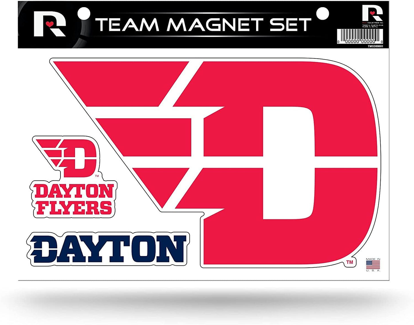 Dayton University Flyers Multi Magnet Sheet Shape Cut 8x11 Inch