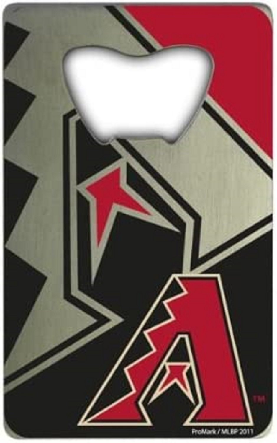 Arizona Diamondbacks Heavy Duty Metal Bottle Opener Credit Card Size 2 x 3.25 Inch