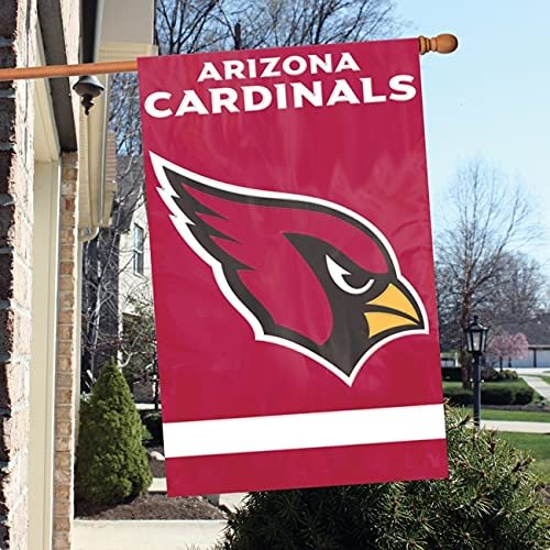 Arizona Cardinals Premium Double Sided Banner Flag, Applique Embroidered, 28x44 Inches