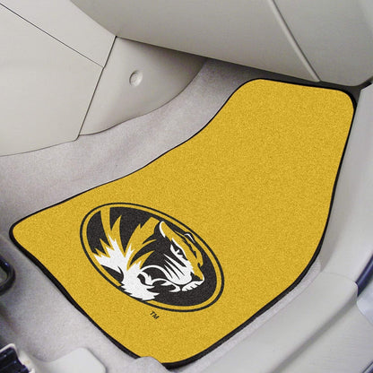 University of Missouri Tigers Front Floor Mats, Carpet Car Set, 18x27 Inch, Nylon, Set of 2