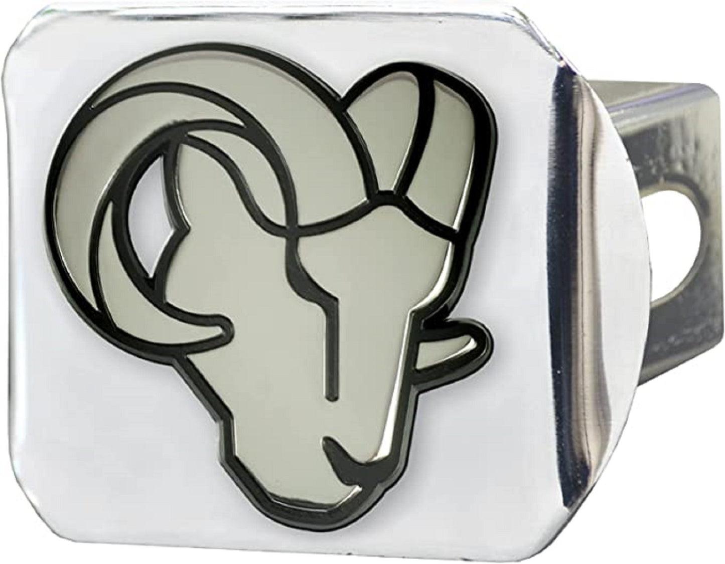Los Angeles Rams Solid Metal Hitch Cover Chrome Logo 2" Square Type III