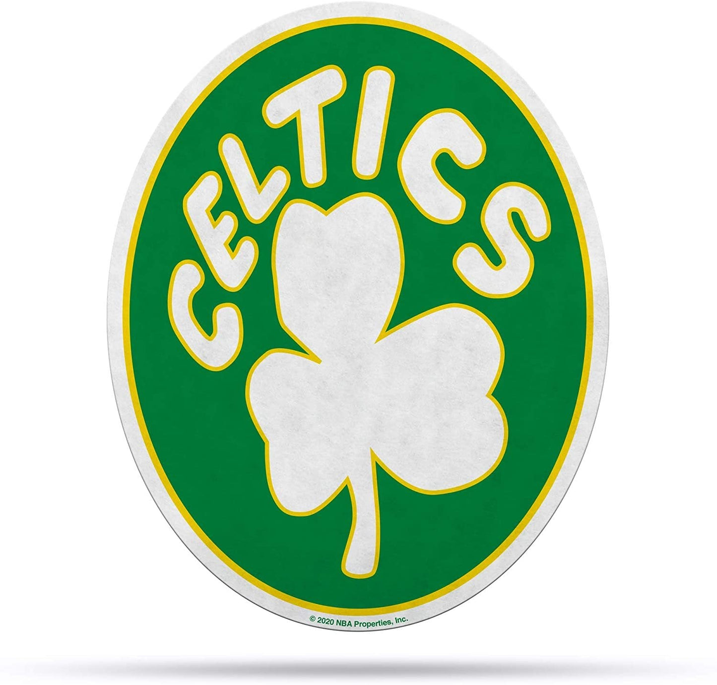 Boston Celtics Soft Felt Pennant, Retro Design, Shape Cut, 18 Inch, Easy To Hang