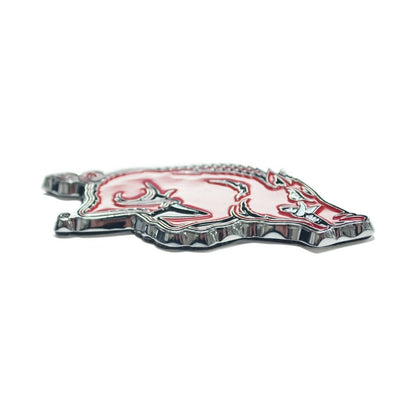 Los Angeles Angels Premium Solid Metal Raised Auto Emblem, Team Color, Shape Cut, Adhesive Backing