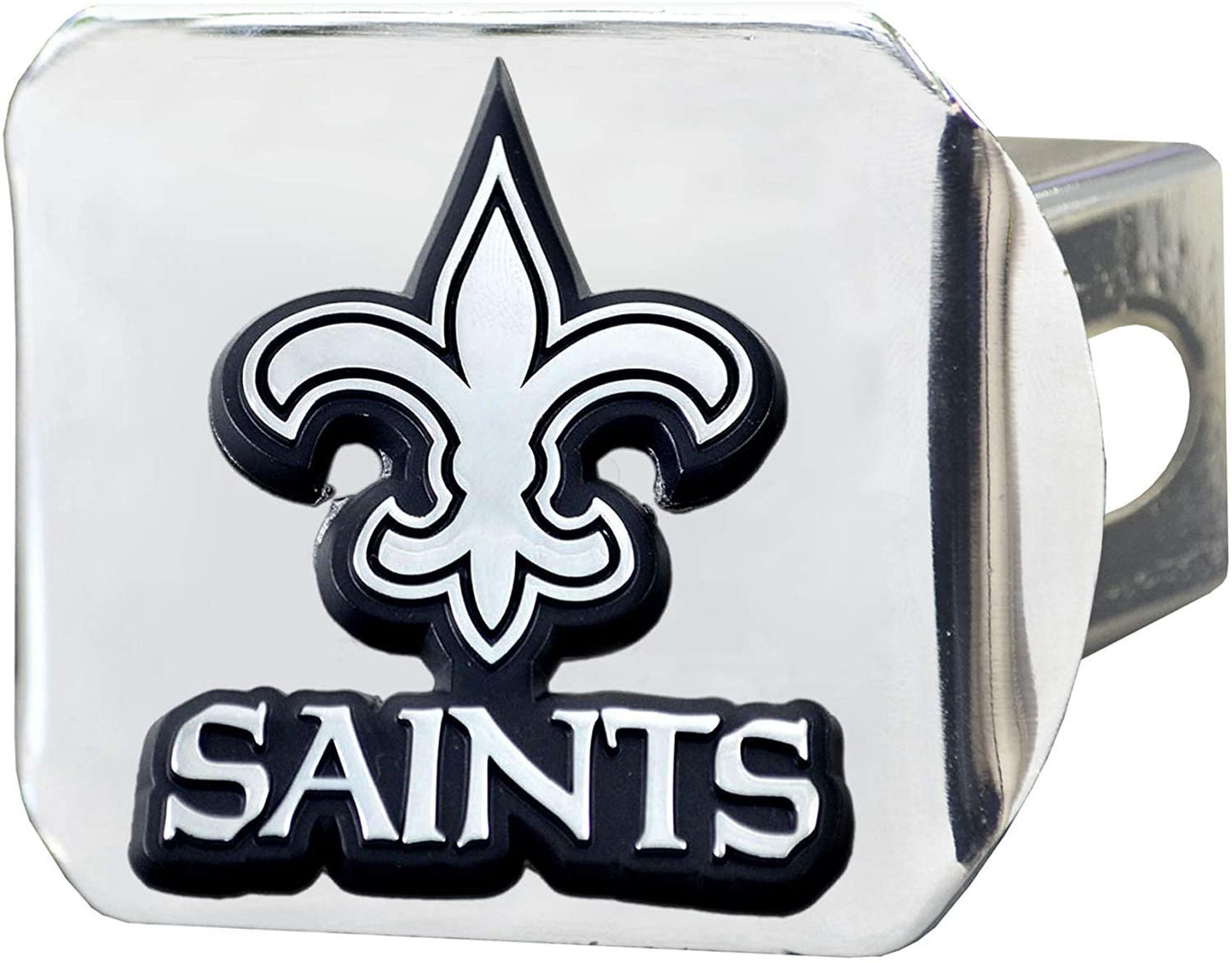 New Orleans Saints Hitch Cover Solid Metal with Raised Chrome Metal Emblem 2" Square Type III