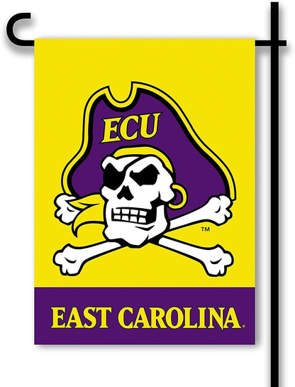 East Carolina University Pirate Premium Double Sided Garden Flag, 13x18 Inch, Display Pole Sold Separately