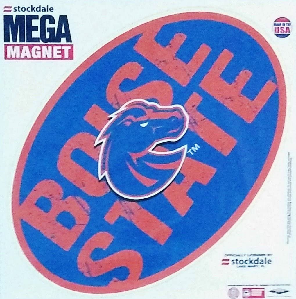 Boise State University Broncos 12 Inch Magnet Mega Logo Design Oval