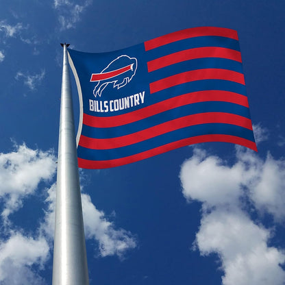 Buffalo Bills 3x5 Feet Flag Banner with Metal Grommets, Country Design, Outdoor Use