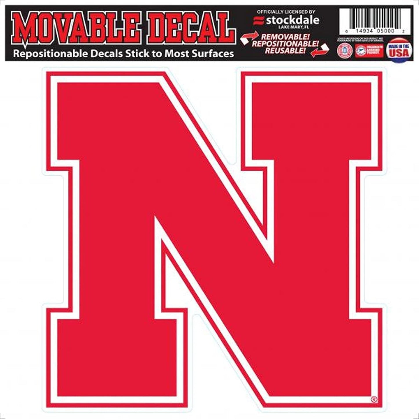 University of Nebraska Cornhuskers 12 Inch Decal Sticker, Peel and Sticker Application