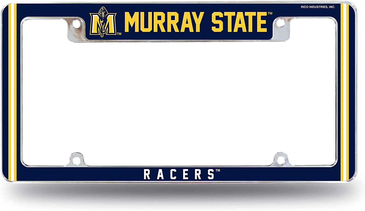 Murray State University Racers Metal License Plate Frame Chrome Tag Cover Alternate Design 6x12 Inch