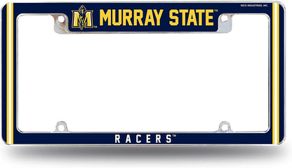 Murray State University Racers Metal License Plate Frame Chrome Tag Cover Alternate Design 6x12 Inch