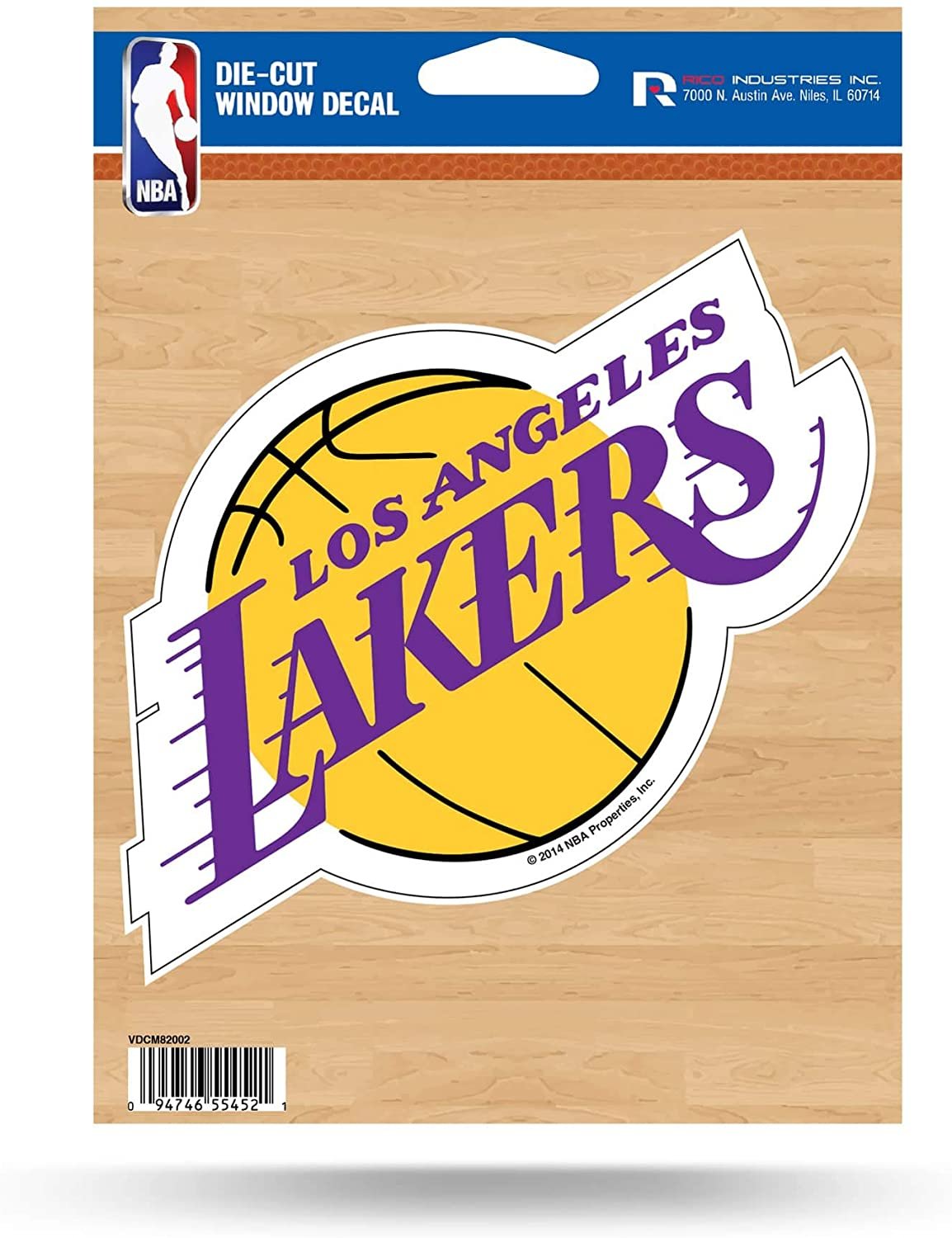 Los Angeles Lakers 5 Inch Die Cut Sticker Decal, Primary Logo, Flat Vinyl, Full Adhesive Backing, Peel and Stick Application, Officially Licensed, Made in the USA
