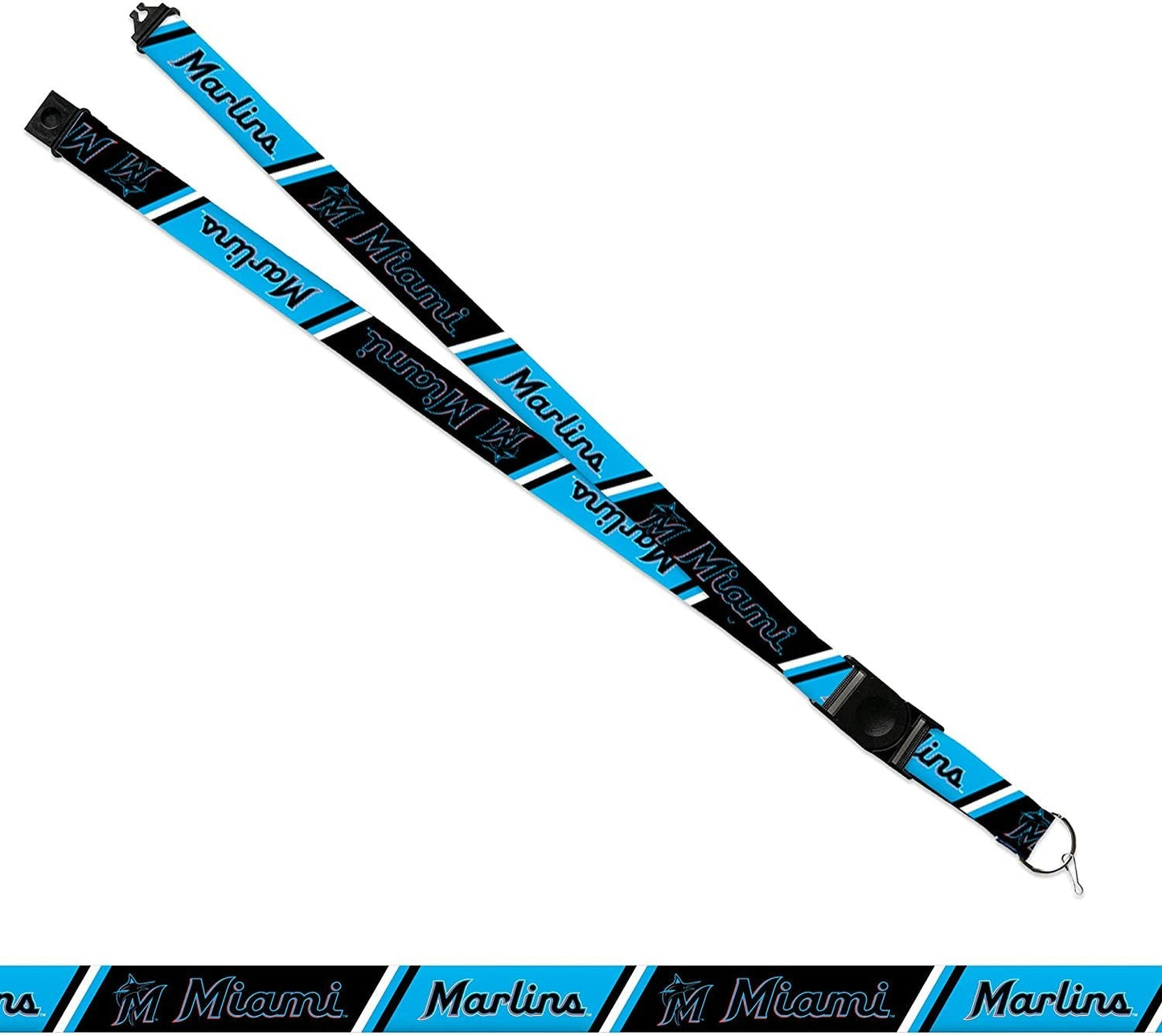 Miami Marlins Lanyard Keychain Double Sided Breakaway Safety Clip