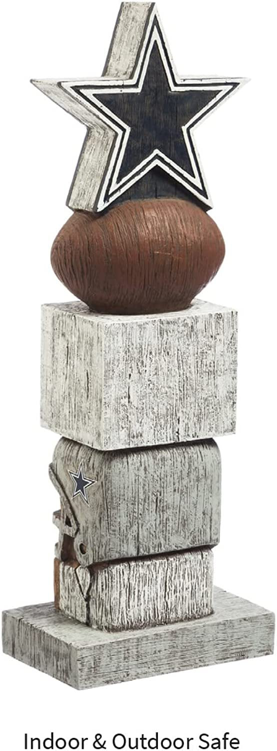 Dallas Cowboys 16 Inch Tiki Totem Garden Statue Resin Outdoor Decoration