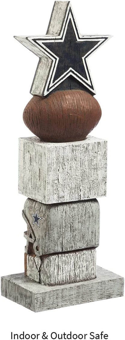 Dallas Cowboys 16 Inch Tiki Totem Garden Statue Resin Outdoor Decoration