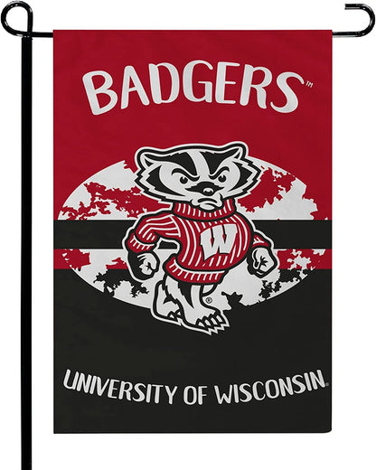 University of Wisconsin Badgers Double Sided Garden Flag Banner 12x18 Inch Alternate Design
