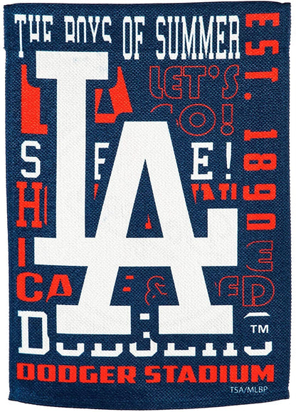 Los Angeles Dodgers Premium Double Sided House Flag Banner, Fan Rules Style, 28x44 Inch, Display Pole Sold Separately