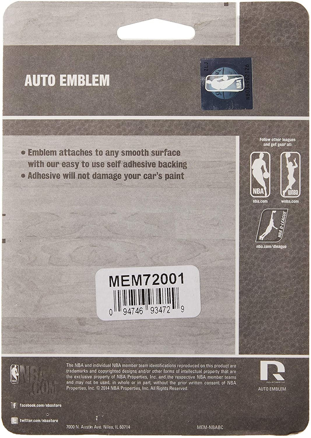 Chicago Bulls Silver Chrome Color Auto Emblem, Raised Molded Plastic, 3.5 Inch, Adhesive Tape Backing