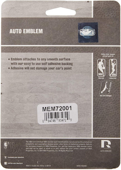 Chicago Bulls Silver Chrome Color Auto Emblem, Raised Molded Plastic, 3.5 Inch, Adhesive Tape Backing