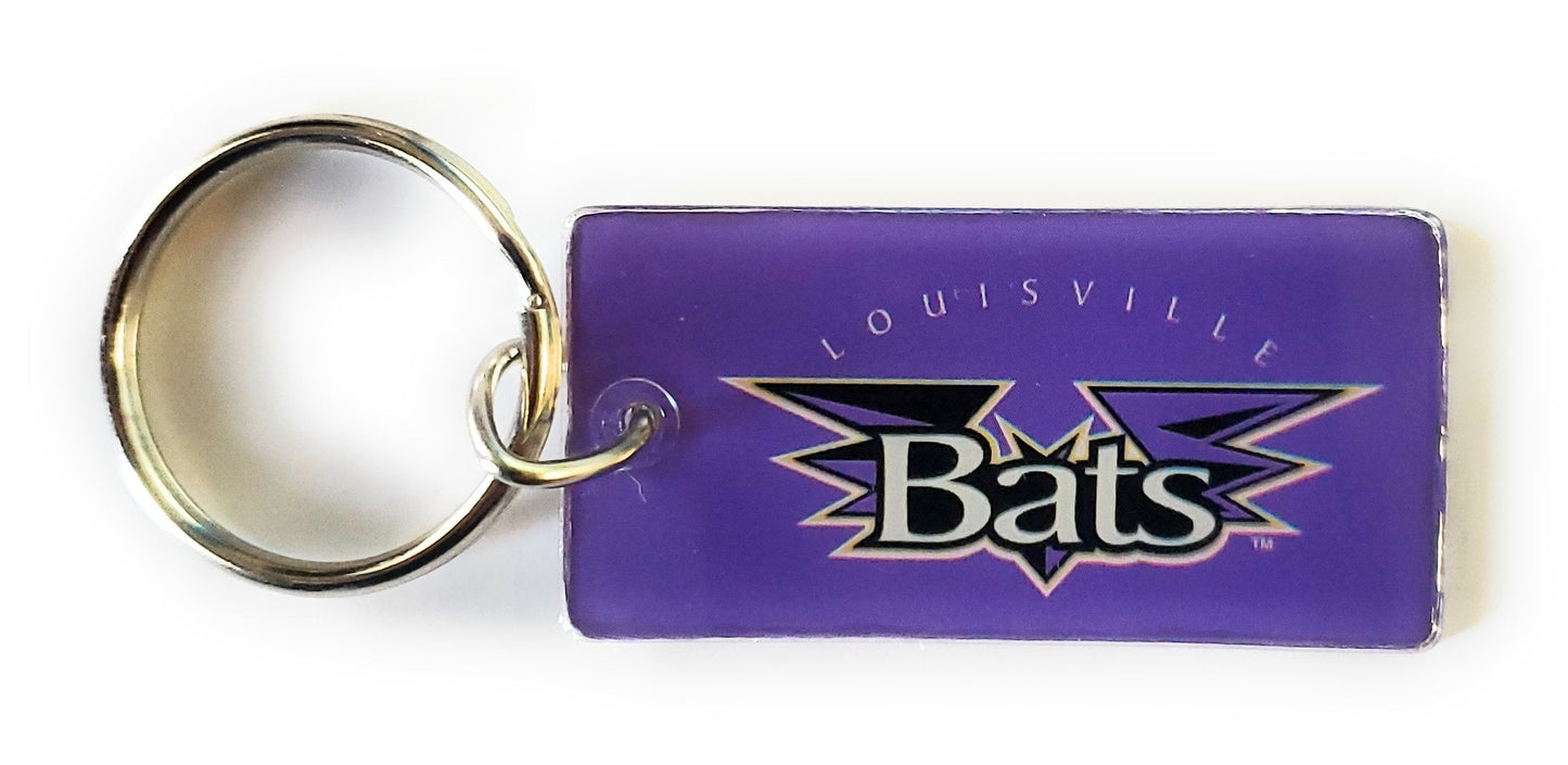 Louisville Bats Keychain Crystal View Baseball Minor League