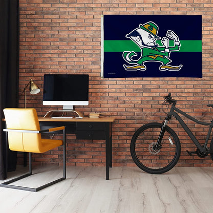 University of Notre Dame Fighting Irish 3x5 Feet Flag Banner Leprechaun Metal Grommets Outdoor Indoor