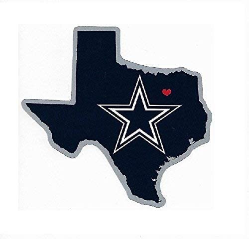 Dallas Cowboys 5 Inch Sticker Decal, Home State Design, Flat Vinyl, Full Adhesive Backing