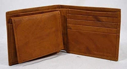Vegas Golden Knights Premium Brown Leather Wallet, Bifold Billfold, Embossed Laser Engraved