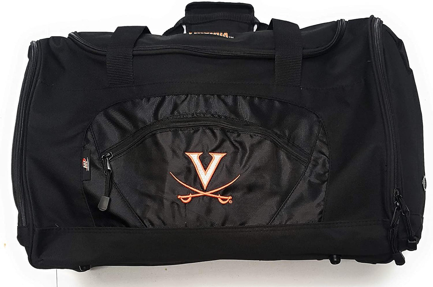 University of Virginia Cavaliers Premium Duffel Bag Roadblock Design 20 Inch, Embroidered Logo