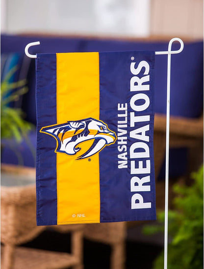 Nashville Predators Premium Garden Flag Banner Double Sided 12.5x18 Inch Embroidered Applique