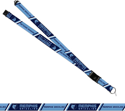 Memphis Grizzlies Premium Lanyard Keychain 18 Inch Button Clip Safety Breakaway
