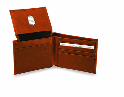University of Arizona Wildcats Premium Brown Leather Wallet, Bifold Billfold, Embossed Laser Engraved, Officially Licensed, Made in the USA