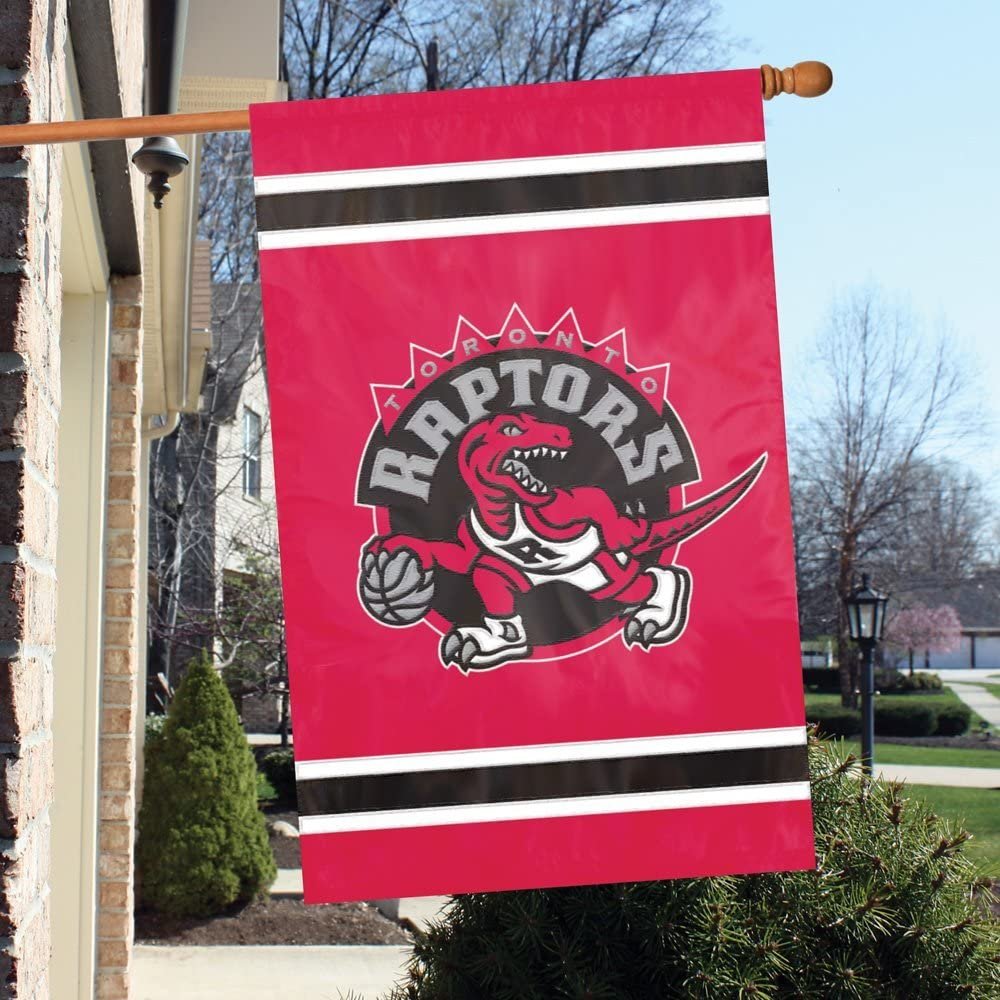 Toronto Raptors House Banner Flag Applique Embroidered Double Sided 44x28 Inch