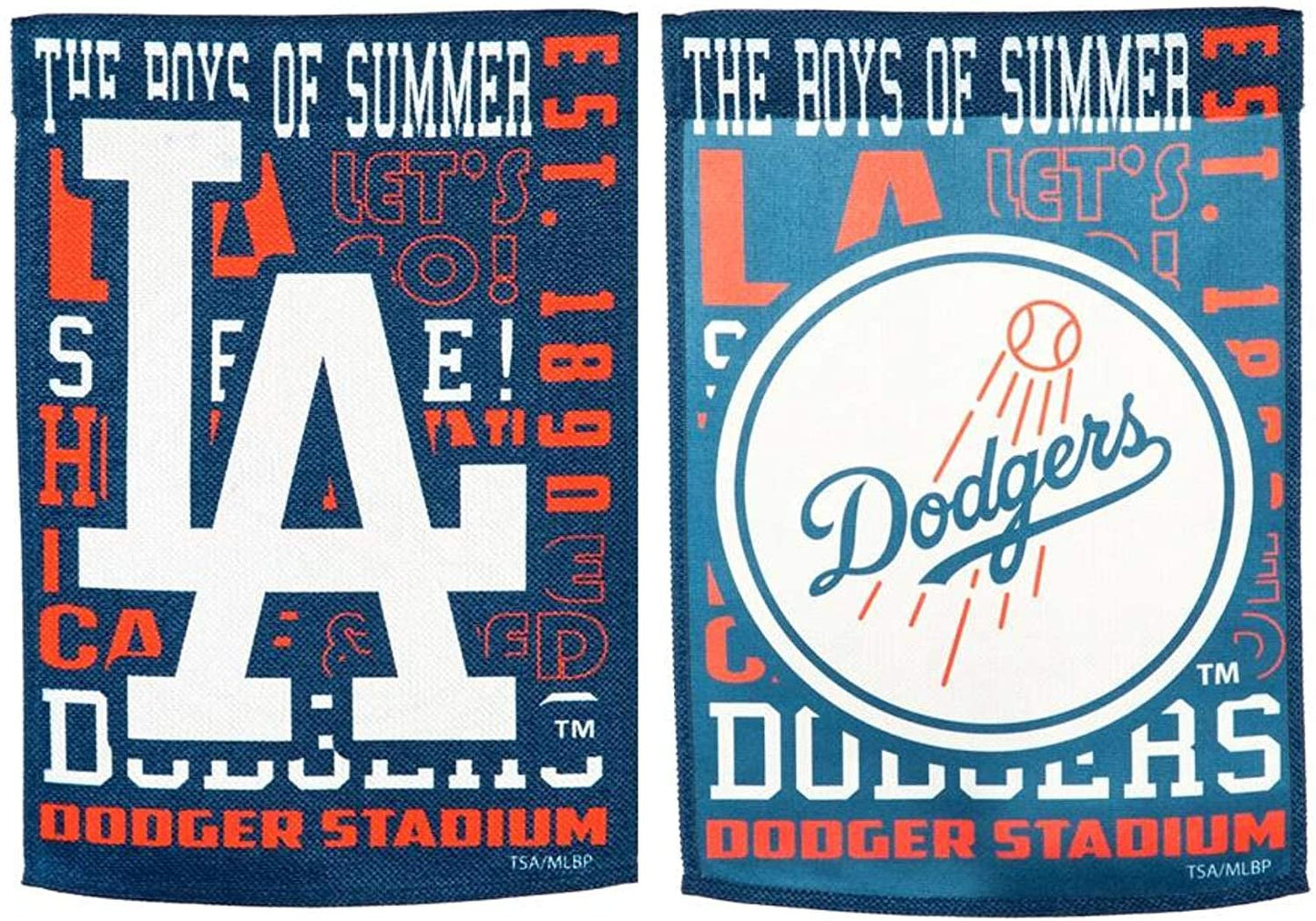 Los Angeles Dodgers Premium Double Sided House Flag Banner, Fan Rules Style, 28x44 Inch, Display Pole Sold Separately