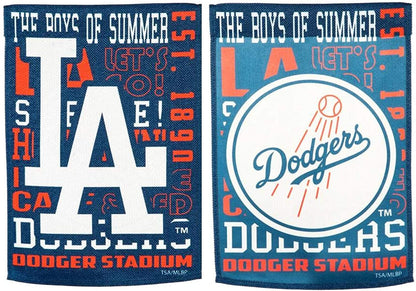 Los Angeles Dodgers Premium Double Sided House Flag Banner, Fan Rules Style, 28x44 Inch, Display Pole Sold Separately