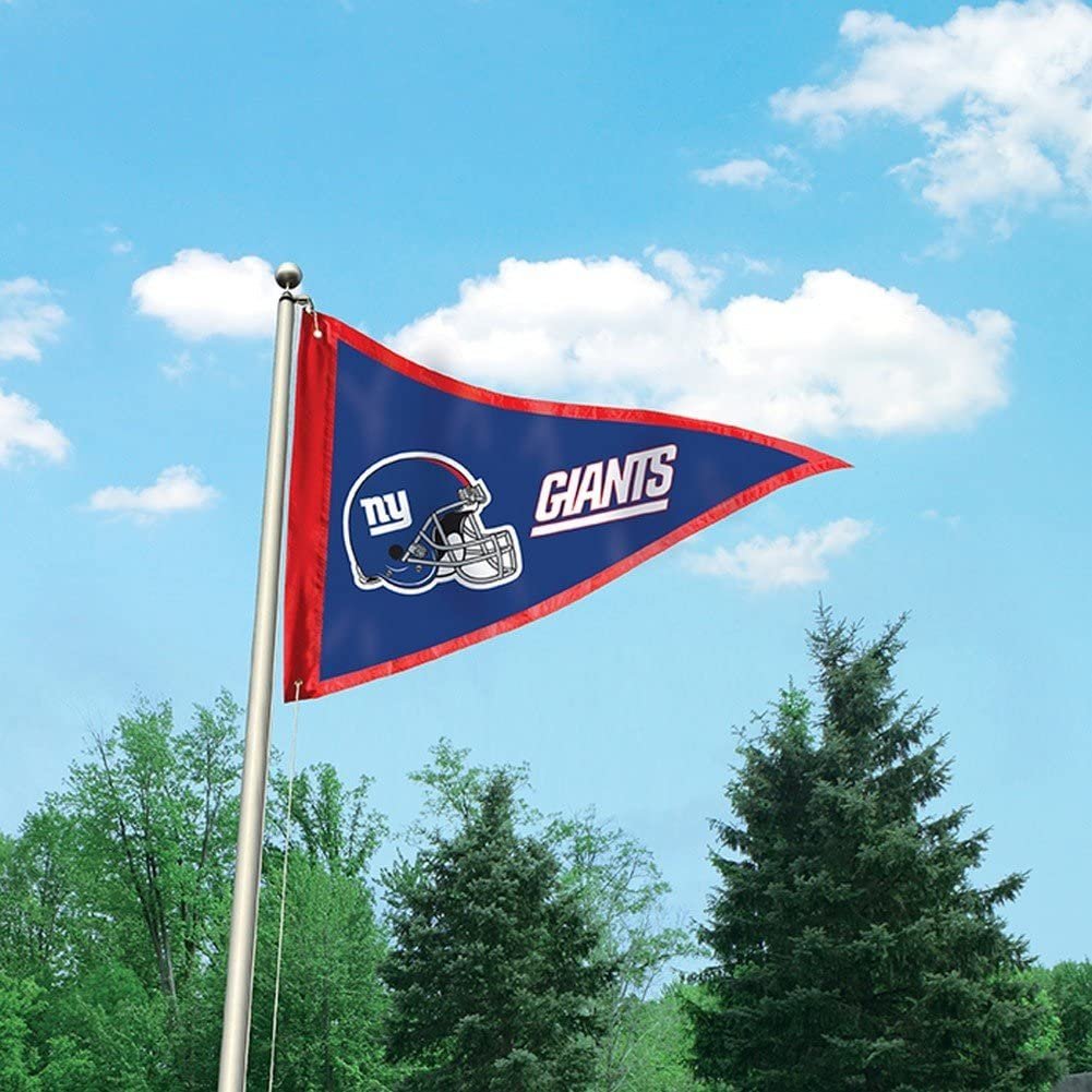 New York Giants Premium 3x5 Flag Banner, Pennant Design, Applique, Indoor or Outdoor, Single Sided
