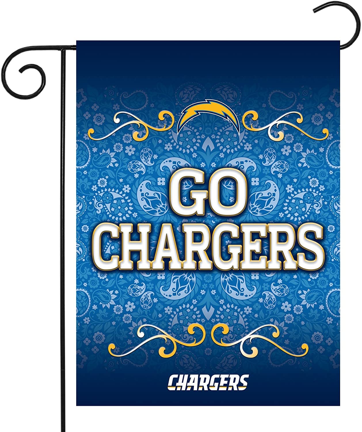 Los Angeles Chargers Premium Double Sided Garden Flag Banner, 13x18 Inch, Display Pole Sold Separately