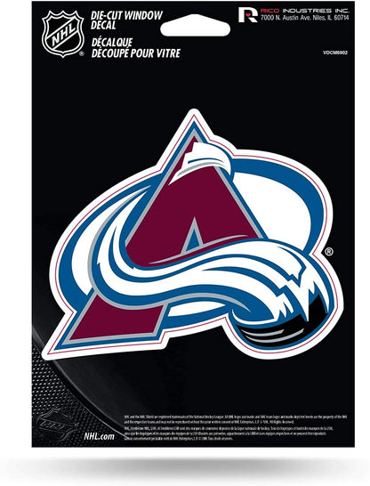 Colorado Avalanche 5 Inch Sticker Decal, Shape Cut, Flat Vinyl, Peel & Stick Application
