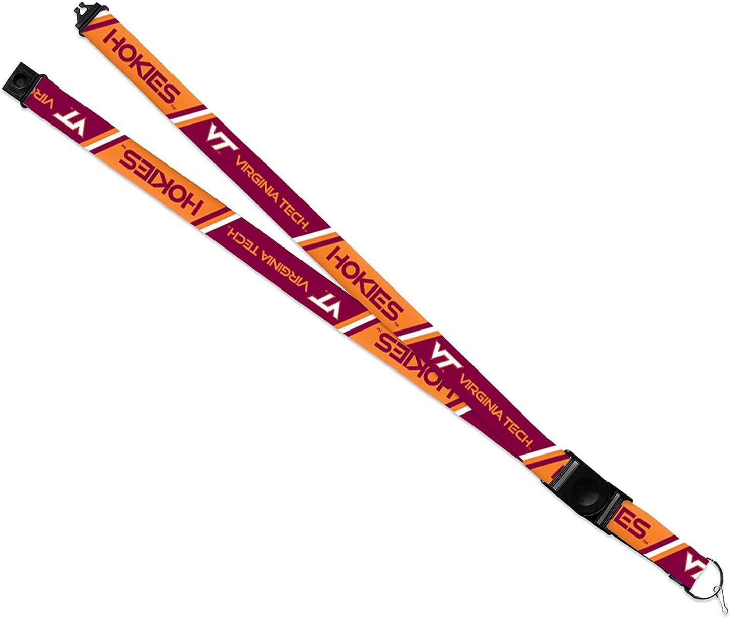 Virginia Tech University Hokies Lanyard Keychain Double Sided Breakaway Safety Design Adult