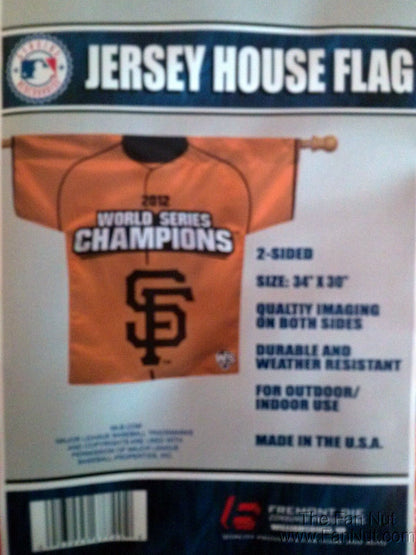 San Francisco Giants World Series Champions 2-sided JERSEY 34"x30" Banner Flag