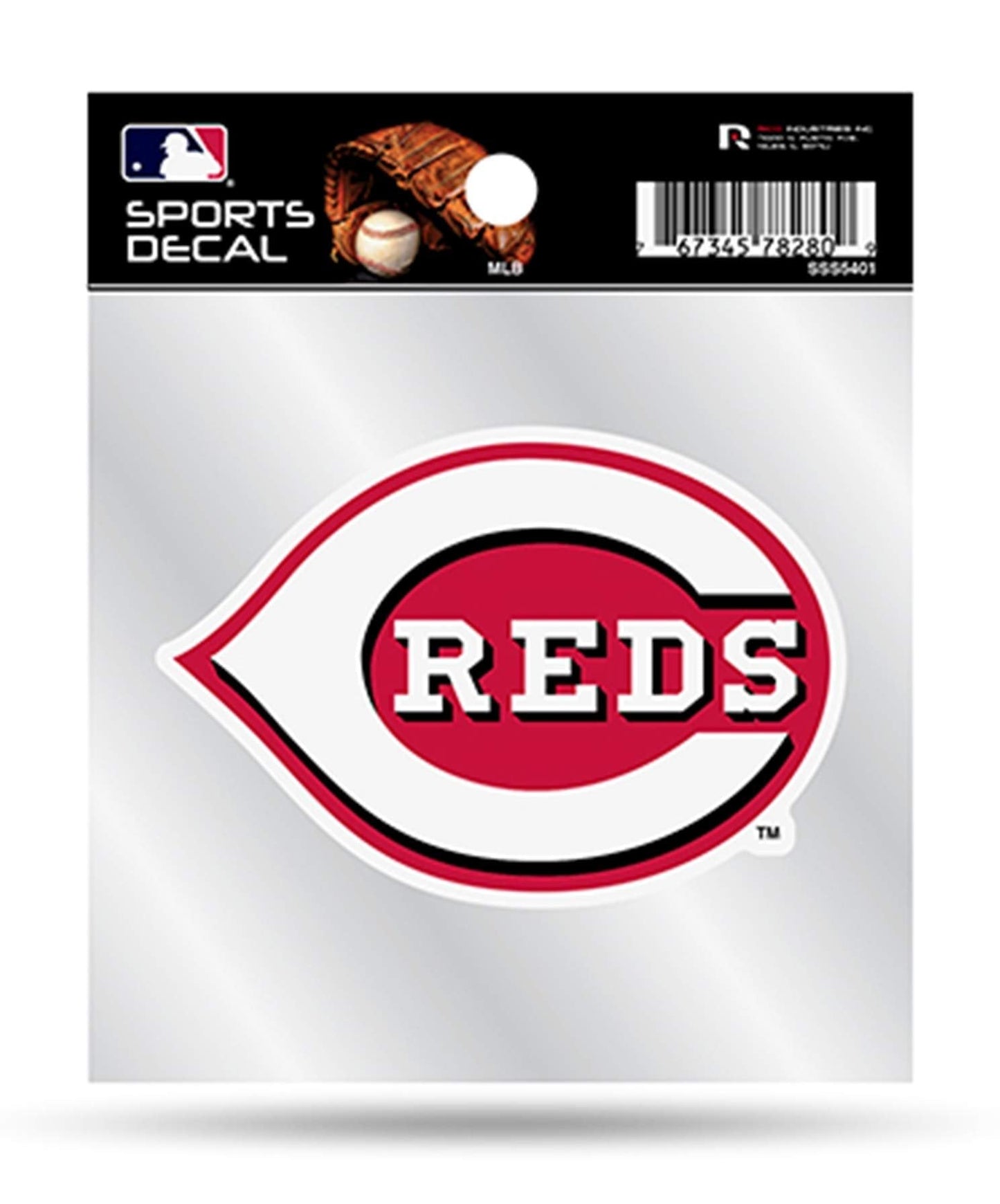 Cincinnati Reds 4x4 Decal with Clear Backing Flat Vinyl Auto Home Sticker Baseball