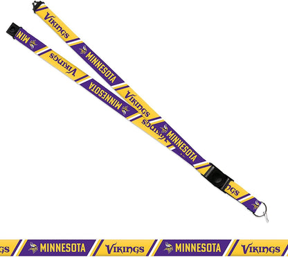 Minnesota Vikings Lanyard Keychain Double Sided Breakaway Safety Design Adult 18 Inch