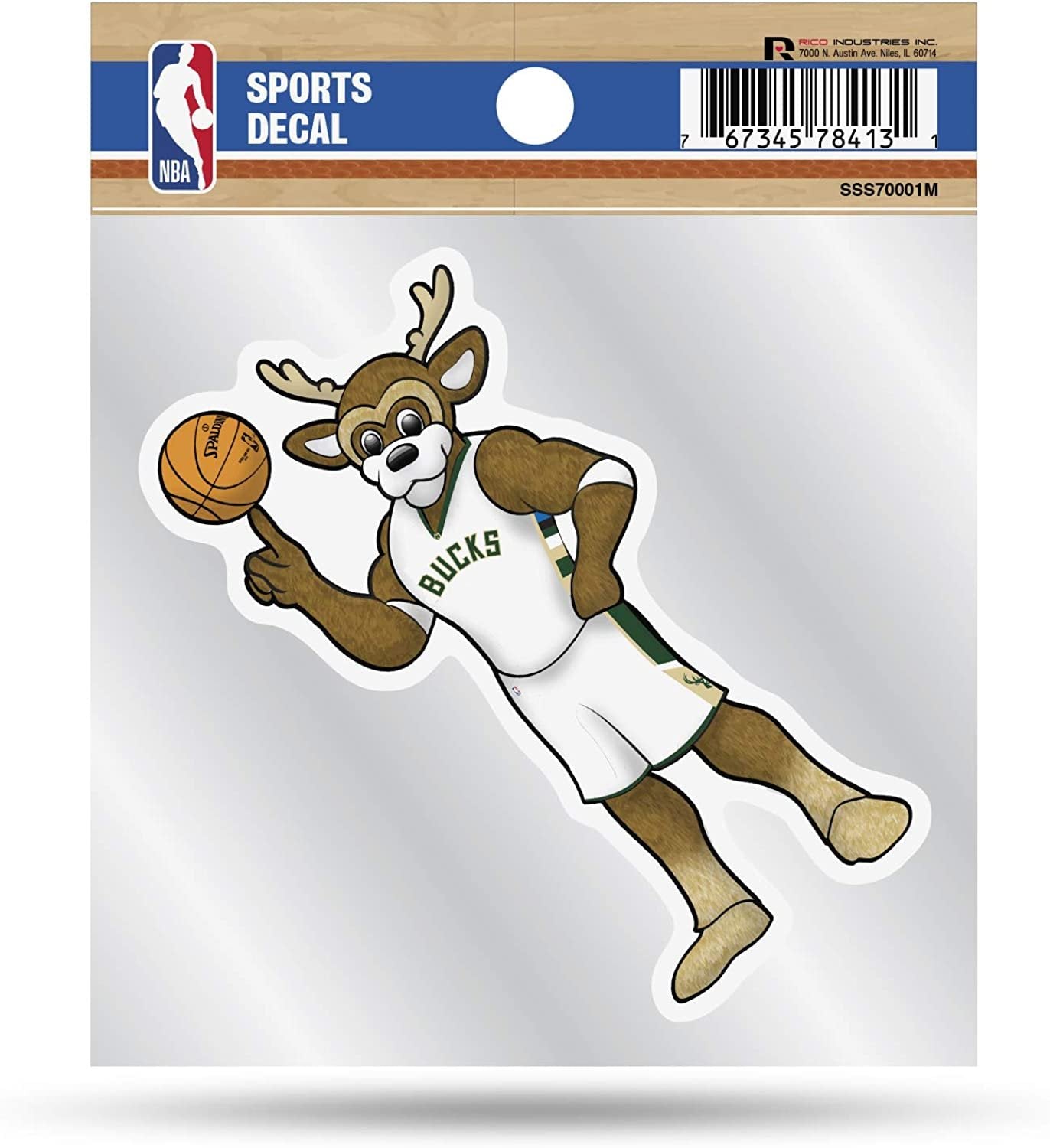 Milwaukee Bucks 4x4 Decal Sticker Mascot Logo Premium with Clear Backing Flat Vinyl Auto Home NBA