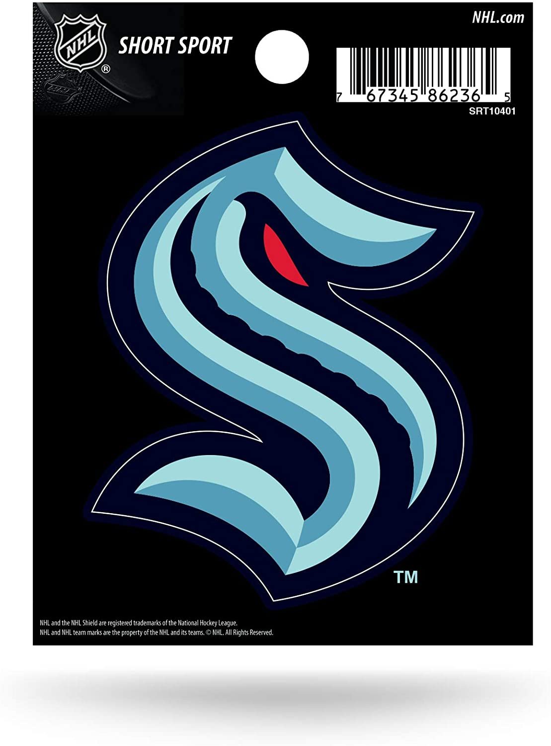Seattle Kraken 3 Inch Sticker Decal, Die Cut, Full Adhesive Backing, Easy Peel and Stick Application