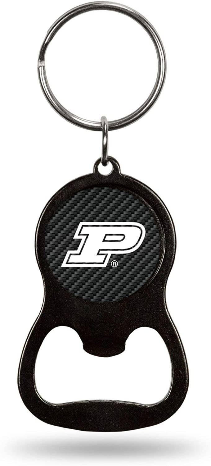 Purdue Boilermakers Bottle Opener Keychain Carbon Fiber Design Metal University of