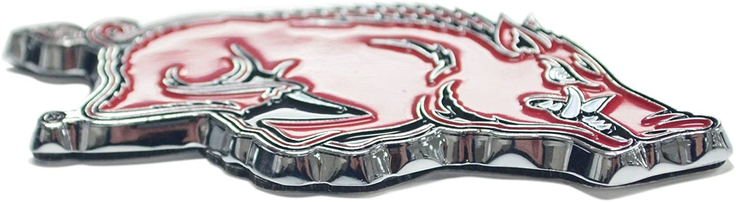 Toronto Raptors Premium Solid Metal Raised Auto Emblem, Team Color, Shape Cut, Adhesive Backing