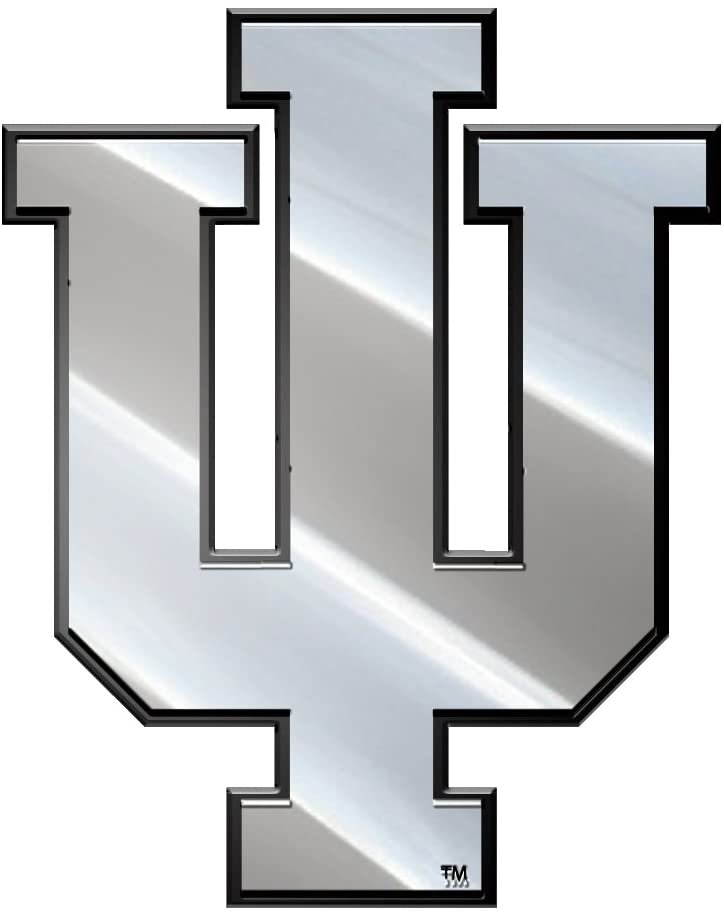 Indiana Hoosiers Premium Solid Metal Auto Emblem Chrome