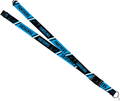 Carolina Panthers Lanyard Keychain Double Sided Breakaway Safety Design Adult 18 Inch